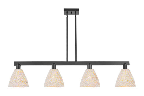 Arcadia Four Light Island Pendant in Matte Black (405|7164IBKNBD75NAT)