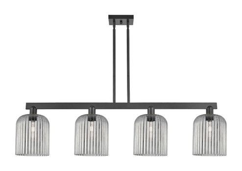 Arcadia Four Light Island Pendant in Matte Black (405|7164IBKG5598SM)