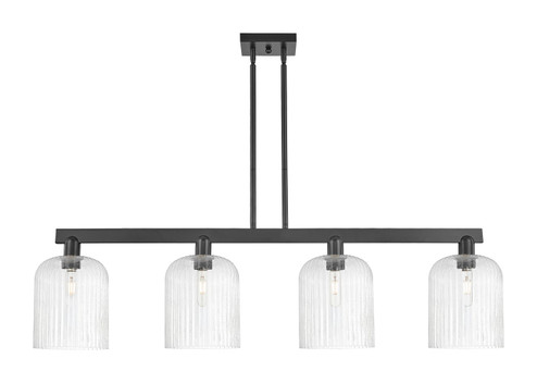 Arcadia Four Light Island Pendant in Matte Black (405|7164IBKG5598SDY)