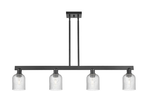 Arcadia Four Light Island Pendant in Matte Black (405|7164IBKG5595CL)