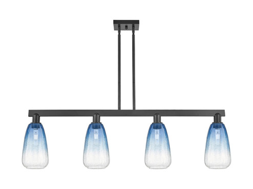 Arcadia Four Light Island Pendant in Matte Black (405|7164IBKG4806SB)
