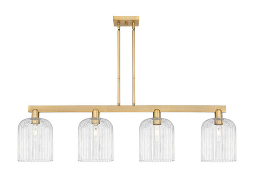 Arcadia Four Light Island Pendant in Brushed Brass (405|7164IBBG5598CL)