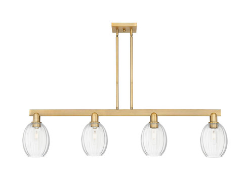 Arcadia Four Light Island Pendant in Brushed Brass (405|7164IBBG4596CL)