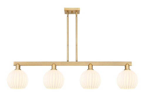 Arcadia Four Light Island Pendant in Brushed Brass (405|7164IBBG12178WV)