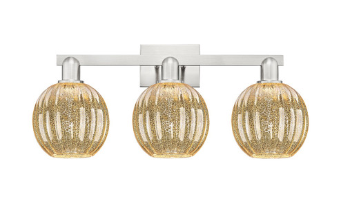 Arcadia Three Light Bath Vanity in Brushed Satin Nickel (405|7163WSNG4587ME)