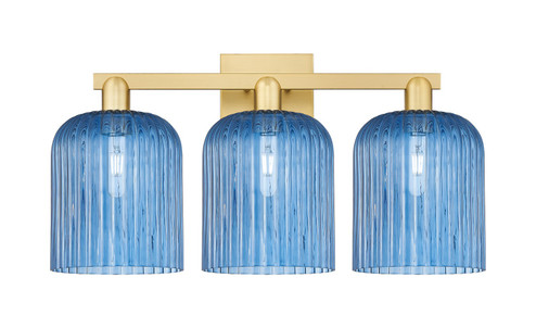 Arcadia Three Light Bath Vanity in Satin Gold (405|7163WSGG5598BL)