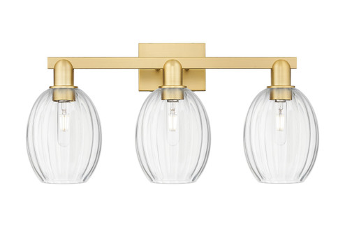 Arcadia Three Light Bath Vanity in Satin Gold (405|7163WSGG4596CL)