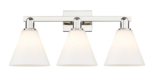 Arcadia Three Light Bath Vanity in Polished Nickel (405|7163WPNGBC81)