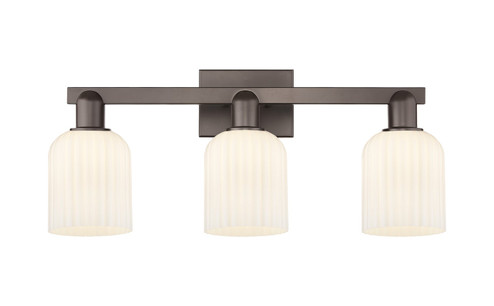 Arcadia Three Light Bath Vanity in Oil Rubbed Bronze (405|7163WOBG5595GWH)
