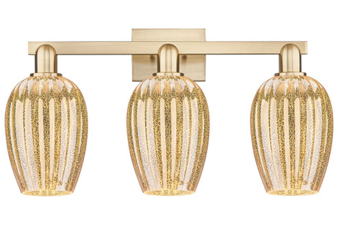 Arcadia Three Light Bath Vanity in Champagne Bronze (405|7163WCBG4576ME)