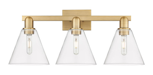 Arcadia Three Light Bath Vanity in Brushed Brass (405|7163WBBGBC82)