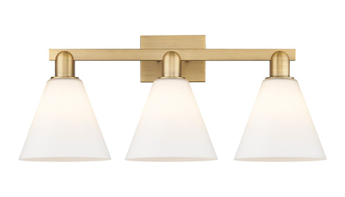 Arcadia Three Light Bath Vanity in Brushed Brass (405|7163WBBGBC81)
