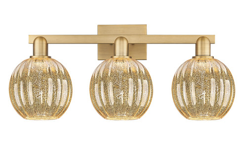 Arcadia Three Light Bath Vanity in Brushed Brass (405|7163WBBG4587ME)