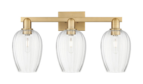 Arcadia Three Light Bath Vanity in Brushed Brass (405|7163WBBG4576CL)
