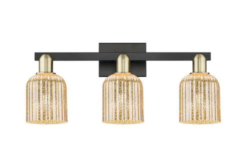Arcadia Three Light Bath Vanity in Black Antique Brass (405|7163WBABG5595ME)