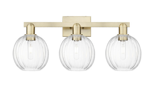 Arcadia Three Light Bath Vanity in Antique Brass (405|7163WABG4587CL)