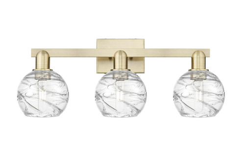 Arcadia Three Light Bath Vanity in Antique Brass (405|7163WABG12136CL)