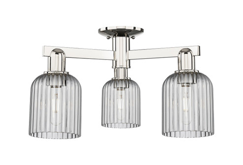 Arcadia Three Light Semi-Flush Mount in Polished Nickel (405|7163FPNG5595SM)