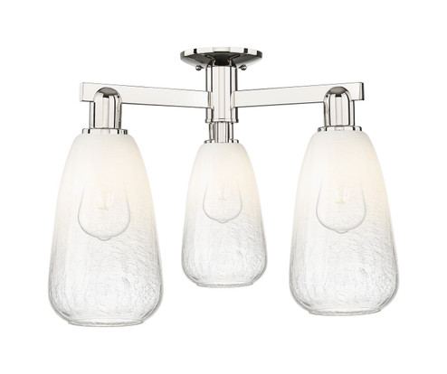 Arcadia Three Light Semi-Flush Mount in Polished Nickel (405|7163FPNG4806OP)