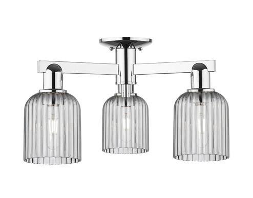 Arcadia Three Light Semi-Flush Mount in Polished Chrome (405|7163FPCG5595SM)