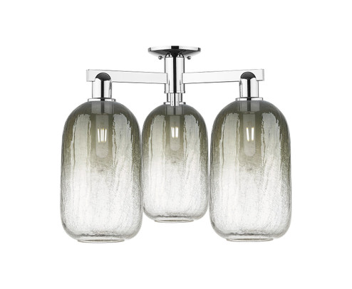 Arcadia Three Light Semi-Flush Mount in Polished Chrome (405|7163FPCG4827SL)