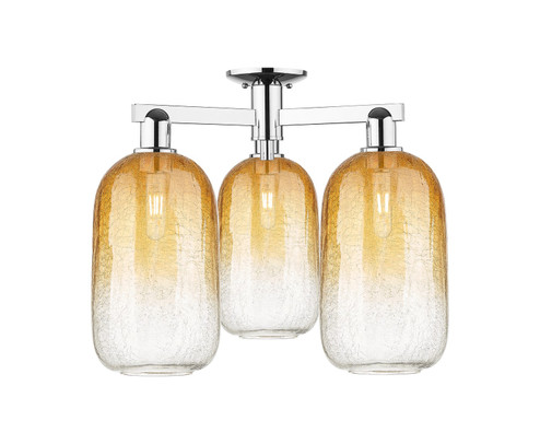 Arcadia Three Light Semi-Flush Mount in Polished Chrome (405|7163FPCG4827AM)