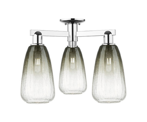 Arcadia Three Light Semi-Flush Mount in Polished Chrome (405|7163FPCG4806SL)