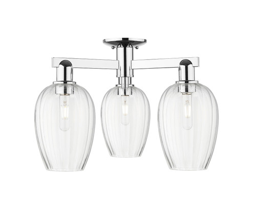 Arcadia Three Light Semi-Flush Mount in Polished Chrome (405|7163FPCG4576CL)