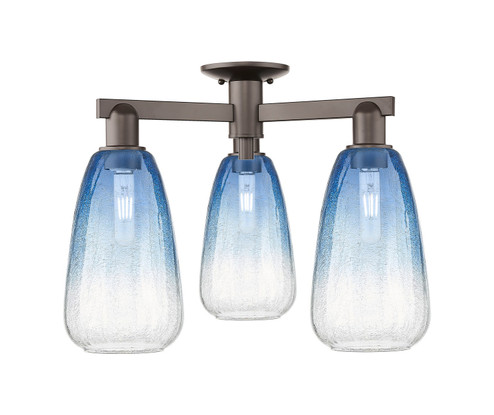 Arcadia Three Light Semi-Flush Mount in Oil Rubbed Bronze (405|7163FOBG4806SB)