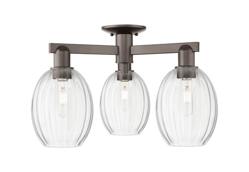Arcadia Three Light Semi-Flush Mount in Oil Rubbed Bronze (405|7163FOBG4596CL)