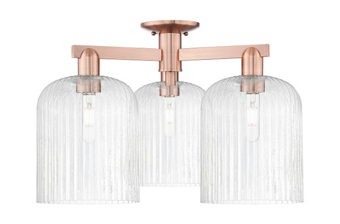Arcadia Three Light Semi-Flush Mount in Antique Copper (405|7163FACG5598SDY)