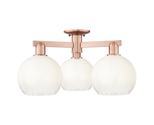 Arcadia Three Light Semi-Flush Mount in Antique Copper (405|7163FACG4838OP)