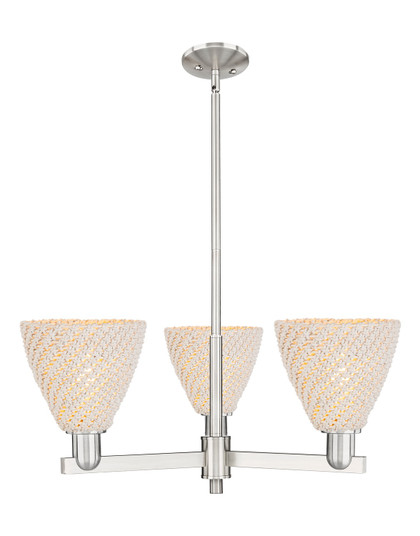 Arcadia Three Light Pendant in Satin Nickel (405|7163CRSNNBD75NAT)
