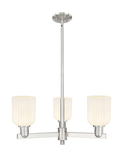 Arcadia Three Light Pendant in Satin Nickel (405|7163CRSNG5595GWH)