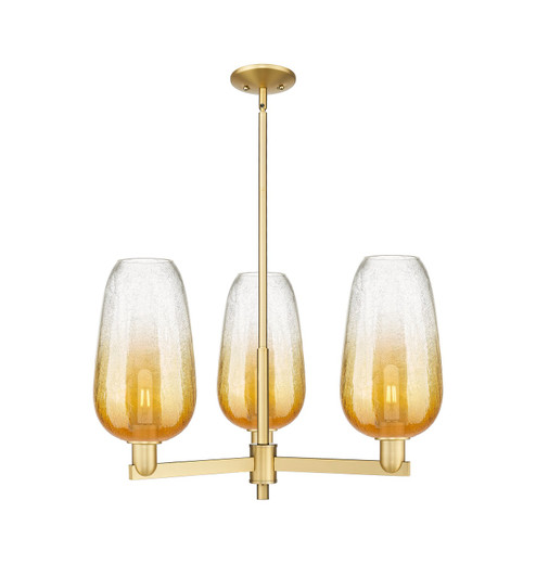Arcadia Three Light Pendant in Satin Gold (405|7163CRSGG4847AM)