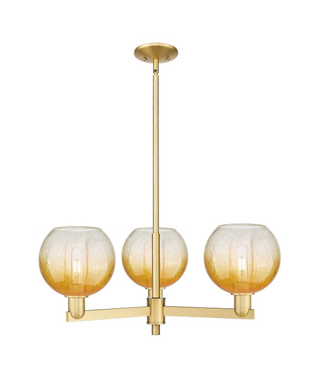Arcadia Three Light Pendant in Satin Gold (405|7163CRSGG4838AM)