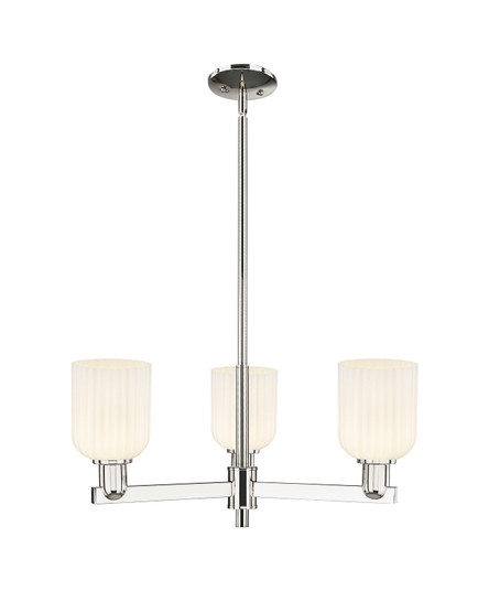 Arcadia Three Light Pendant in Polished Nickel (405|7163CRPNG5595GWH)