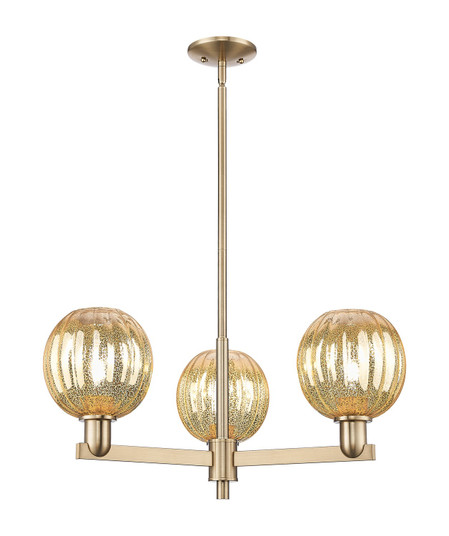 Arcadia Three Light Flush Mount in Champagne Bronze (405|7163CRCBG4587ME)