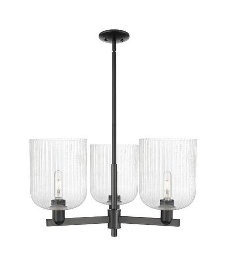 Arcadia Three Light Pendant in Matte Black (405|7163CRBKG5598SDY)