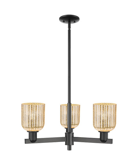 Arcadia Three Light Pendant in Matte Black (405|7163CRBKG5595ME)
