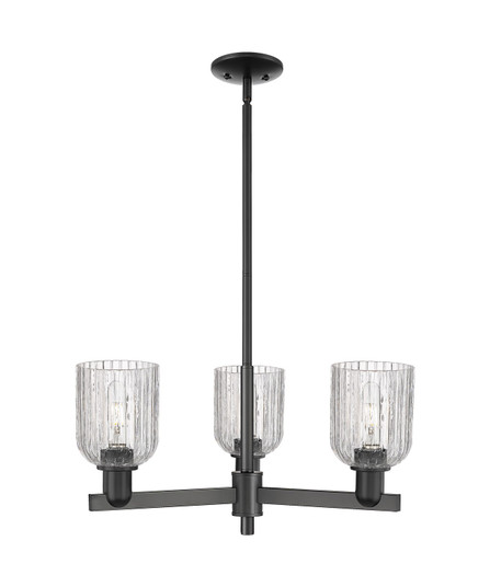Arcadia Three Light Pendant in Matte Black (405|7163CRBKG5595CL)