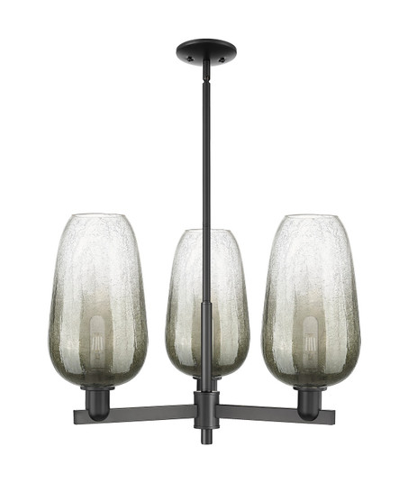 Arcadia Three Light Pendant in Matte Black (405|7163CRBKG4847SL)