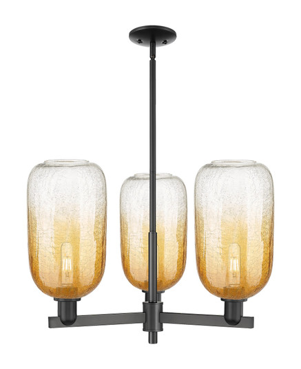 Arcadia Three Light Pendant in Matte Black (405|7163CRBKG4827AM)