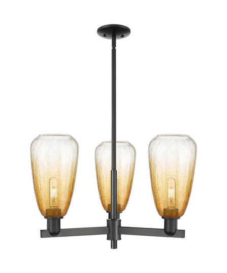 Arcadia Three Light Pendant in Matte Black (405|7163CRBKG4806AM)
