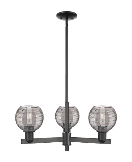 Arcadia Three Light Pendant in Matte Black (405|7163CRBKG12136SM)