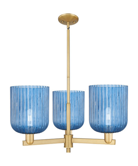 Arcadia Three Light Pendant in Brushed Brass (405|7163CRBBG5598BL)