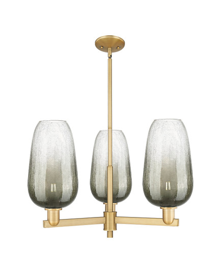 Arcadia Three Light Flush Mount in Brushed Brass (405|7163CRBBG4847SL)