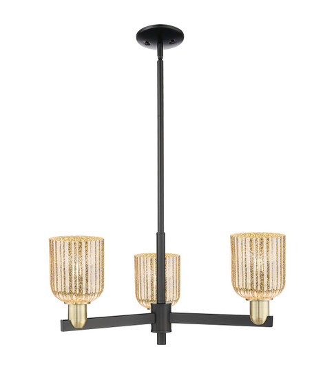 Arcadia Three Light Pendant in Black Antique Brass (405|7163CRBABG5595ME)