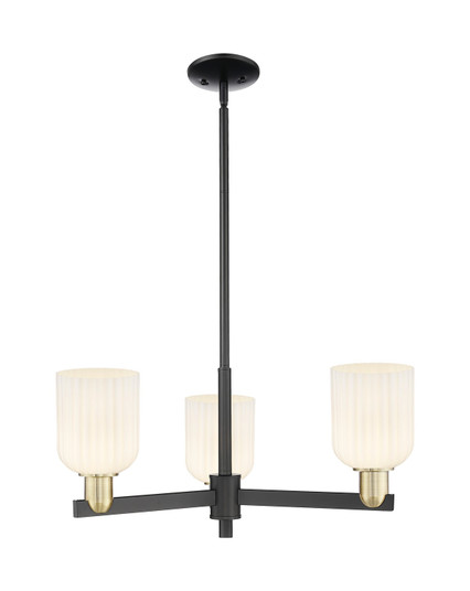 Arcadia Three Light Pendant in Black Antique Brass (405|7163CRBABG5595GWH)