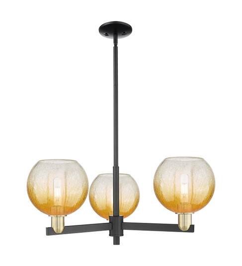 Arcadia Three Light Pendant in Black Antique Brass (405|7163CRBABG4838AM)